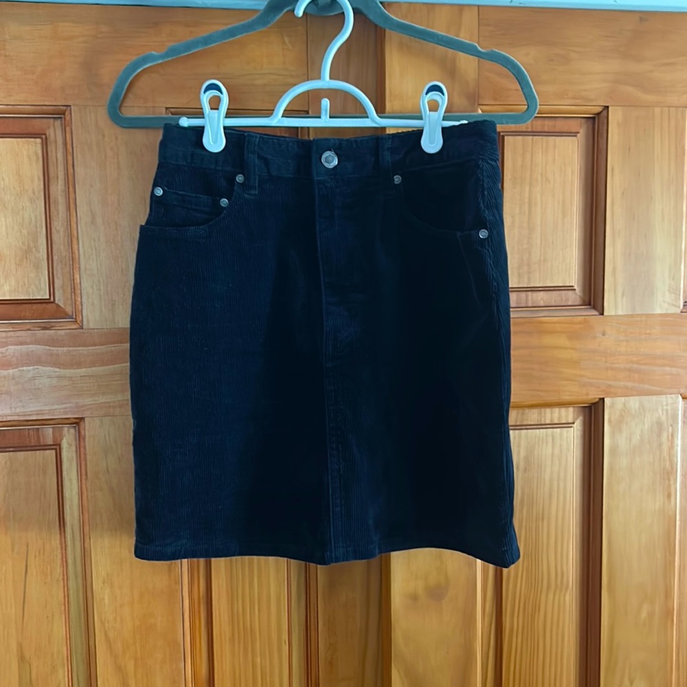RVCA Navy Blue Corduroy Mini Skirt Size 26